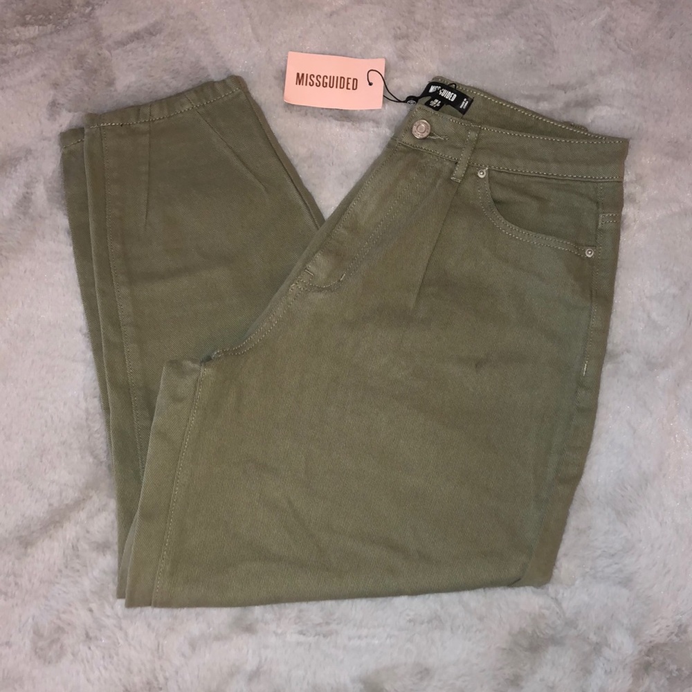 NEW missguided high rise crop leg carrot jeans
